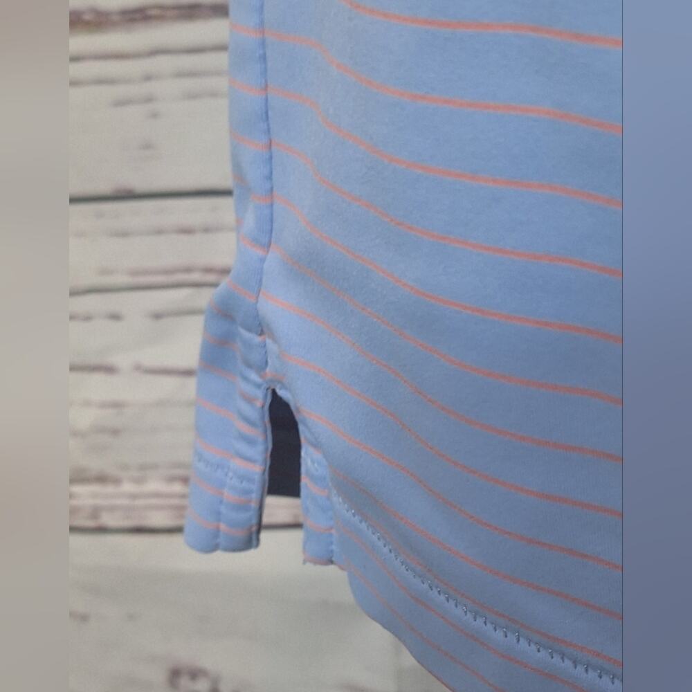 #1473 Peter Miller blue & pink silky polo golf shirt sz. L - Picture 4 of 9